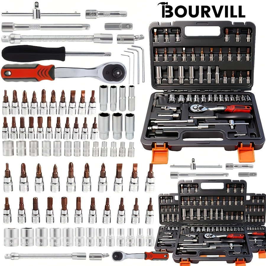 52-Piece Professional Tool Set – Multi-Function Home & Car Repair Toolkit with Portable Toolbox, Ideal Gift for DIY Enthusiasts and Auto