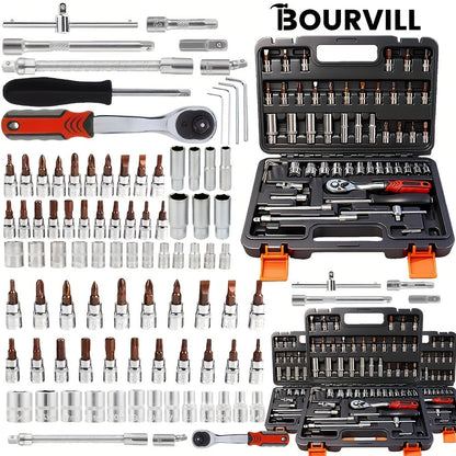 52-Piece Professional Tool Set – Multi-Function Home & Car Repair Toolkit with Portable Toolbox, Ideal Gift for DIY Enthusiasts and Auto