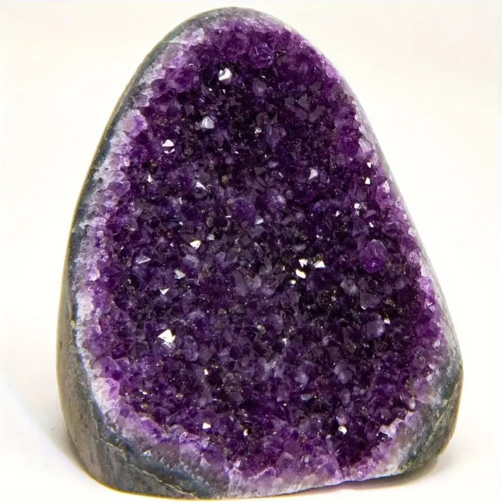 Amethyst Crystal Cave Cluster Natural Uruguayan Polished Edges Geode Home Office Decor Meditation Healing Crystal Birthday Holiday Hanukkah