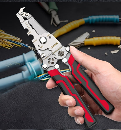 Folding Wire Stripper Multifunctional Pliers Crimping Cutter Tool for Electrician Cable DIY for Entryways, Bedrooms and Living Spaces