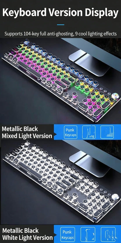 Hot-Swappable Mechanical Keyboard and Mouse Combo 34 Lighting Effects True Mechanical Blue for an Everyday Personal Care Routine