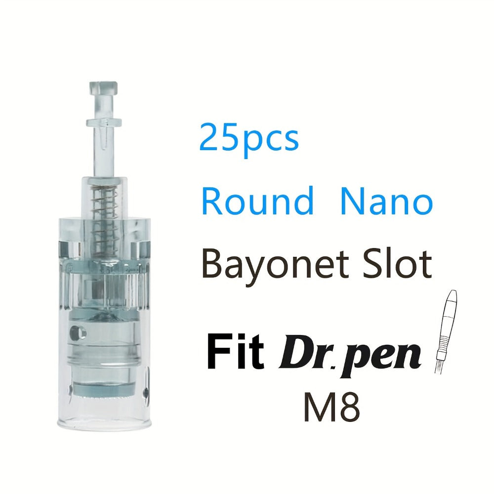 Dr. Pen M8 Replacement Cartridges 25Pcs - 16/36 Pins & Round Nano for Entryways, Bedrooms and Living Spaces