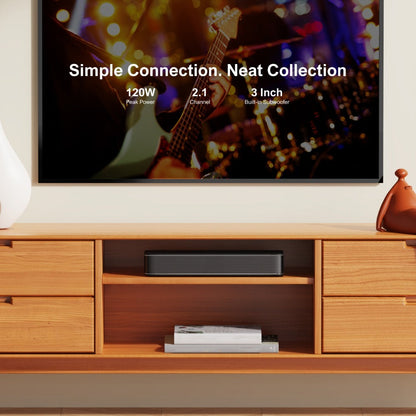 ULTIMEA Soundbar with Built-In Subwoofer – Choose 2.2CH 100W Detachable, 2.1CH 120W App Control, or 5.0CH 180W RGB Surround System