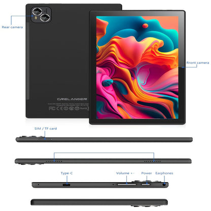 Android Tablet 10.1-Inch Work and Study Bundle with 6GB RAM, 128GB Internal Storage and Keyboard