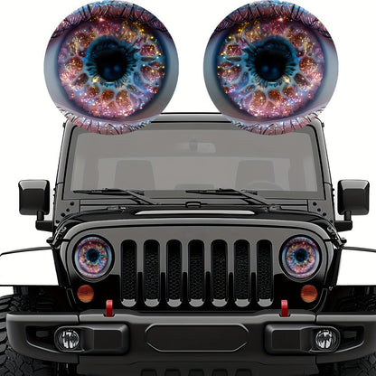 3D Beast Eye Headlight Stickers – Funny Car Headlight Decals for Jeep Round Headlights, Truck Body, Bumper & Window Decoration