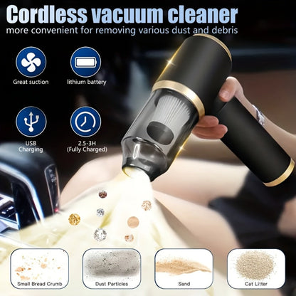 2-in-1 Handheld Vacuum Blower USB Rechargeable Cordless Mini Vacuum Cleaner Blow Suction Mode for Entryways, Bedrooms and Living Spaces