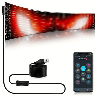 LED Matrix Panel Flexible Programmable Display – Bluetooth APP Control, USB Powered DIY LED Sign Board