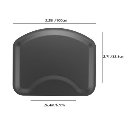 Anti-Fatigue Salon Mat for Hair Stylist with Round Cutout – Thick Non-Slip Standing Mat for Barber Chair, Hairdresser, Barbershop