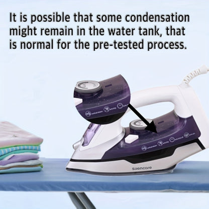 Steam Clothes Iron with Ceramic Coated Soleplate – Precision Thermostat, 3-Way Auto-Off, Self-Cleaning, Anti-Calcium & Anti-Drip