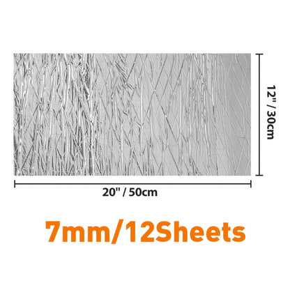 Car Sound Deadening Mat 276MIL 19sqft – 12 Sheets 20"x12" Auto Sound Dampening & Heat Insulation for Door Hood Trunk Floor Firewall