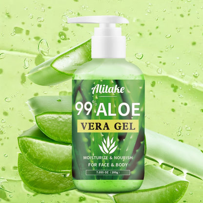 99% Pure Aloe Vera Gel 200ml / 7oz Fresh-Harvested Within 12 Hours for Bath Time, Home Spa and Personal Care