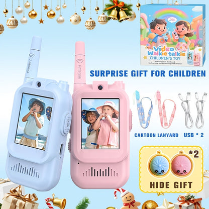 2-Pack Kids Walkie Talkie Toy 2.4GHz, Video Call, Voice Changer & HD Camera, Long-Range Wireless Communication