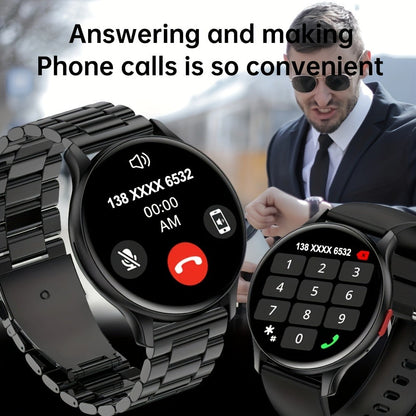 Smartwatch AMOLED for Men SENBONO 1.43" HD Bluetooth Calling, 100+ Sport Modes, DIY Custom Watch Face, Heart Rate Sleep Blood Oxygen