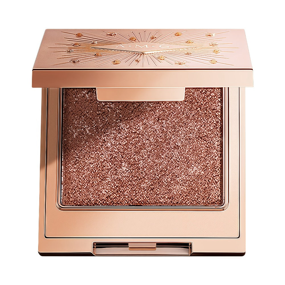 Shimmer Eyeshadow Palette 5 Shades Glowing Waterproof Creamy Blendable Formula with Built-in, for Makeup, Travel and Everyday Vanity Use