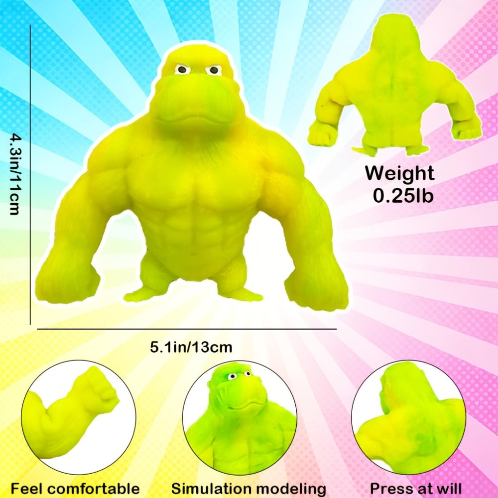Stretchy Gorilla Fidget Toy Squishy Squeeze Monkey, PVA Sponge Sensory Stress Toy for Kids & Adults