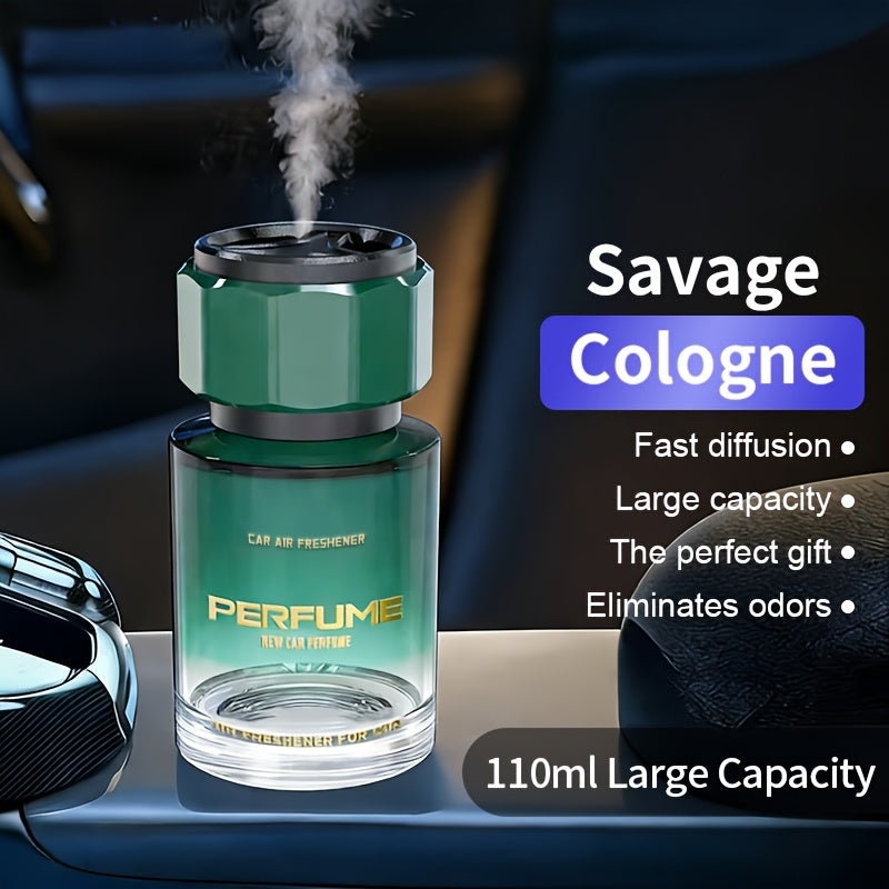 110 ml Cup-Holder Car Air Freshener Bottle in Classic Cologne or Azure Ocean Scent with Vented Top