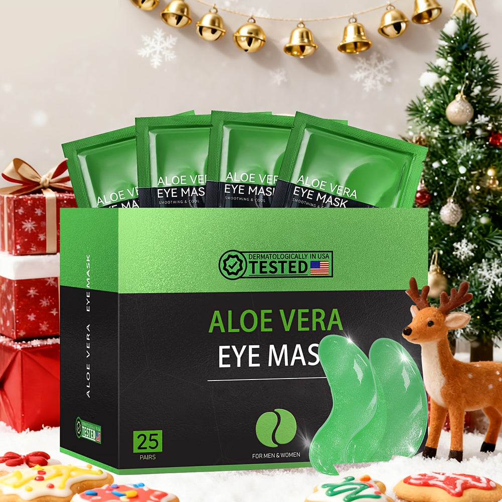 Under Eye Patches 25 Pairs, Aloe Vera & Collagen Eye Mask for Dark Circles, Puffiness & Deep Hydration
