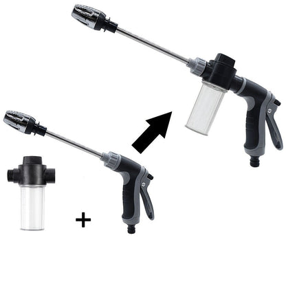 High Pressure Car Wash Gun with Long Extension Rod – Adjustable Spray Nozzle, Leak-Proof Connector, Fits Garden Hose