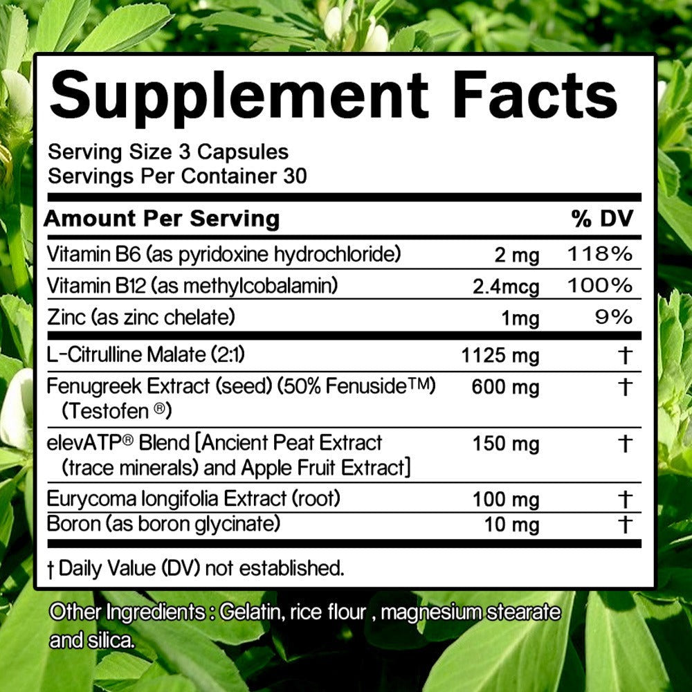 Testosterone Support Supplement for Men Total-T – Supports Free and Total Testosterone Levels, Natural Male Vitality & Strength Formula