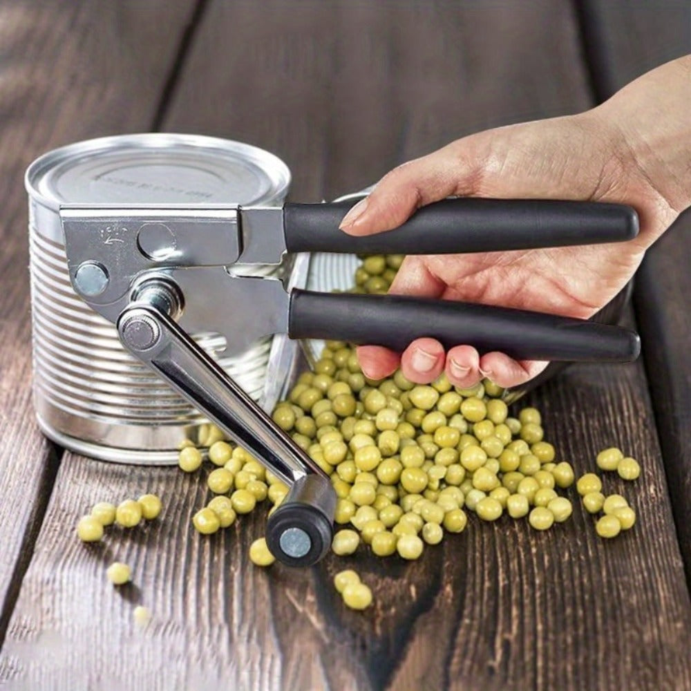 Manual Can Opener Stainless Steel Commercial Grade with Handle Dual Can and Bottle Opener for Restaurant and Home Kitchen Use