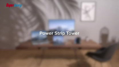Surge- Power Tower 13-in-1 with Wireless Charger, 9 AC Outlets & 4 USB Ports (2 USB-C PD18W), 1080J Surge Protector