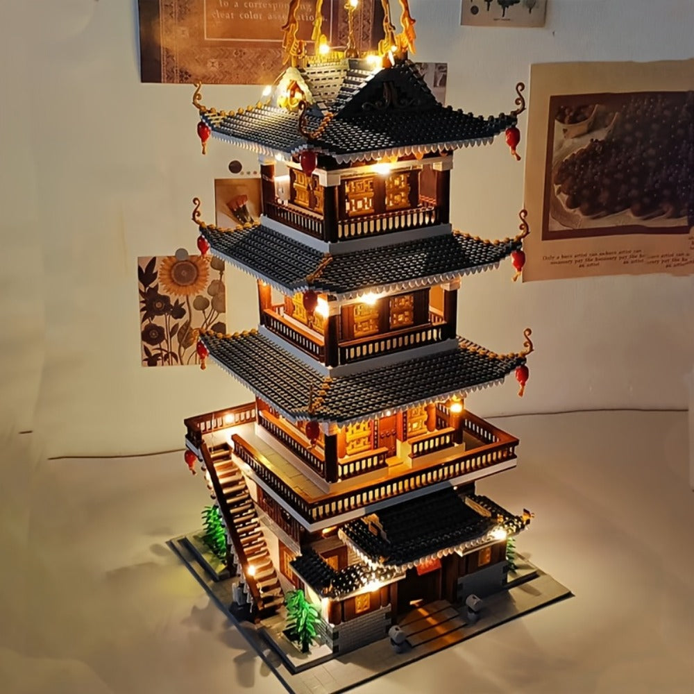 Ancient Chinese Palace Building Blocks Set 6134 Pcs – Heavenly Fairy Mirror Architecture Mini Brick Expert Level Display Model Adults Home