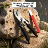 Glossy Black Scissors + Sharpening Stone