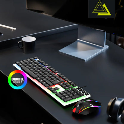 Wired USB RGB Gaming Keyboard and Mouse Combo 104 Keys Backlit Mechanical Feel 1000 DPI Optical for an Everyday Personal Care Routine