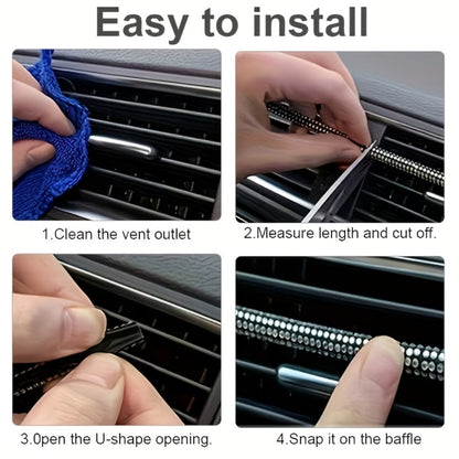 27pcs Bling Car Accessories Set for Women – Steering Wheel Cover 15", Car Coasters, License Plate Frame & Phone Holder