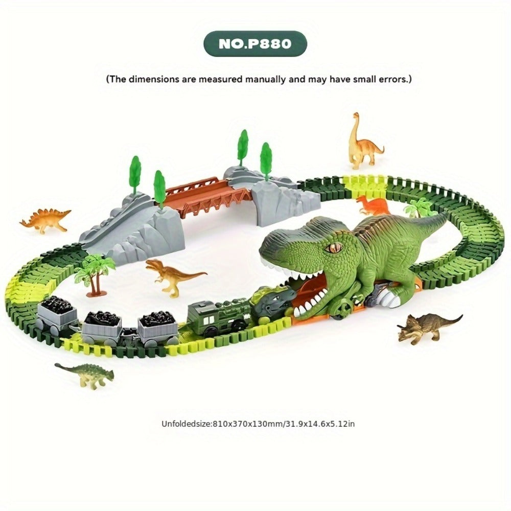Electric Dinosaur Train Track Set 121pcs with the Listed Color, Size or Set Options for Everyday Use