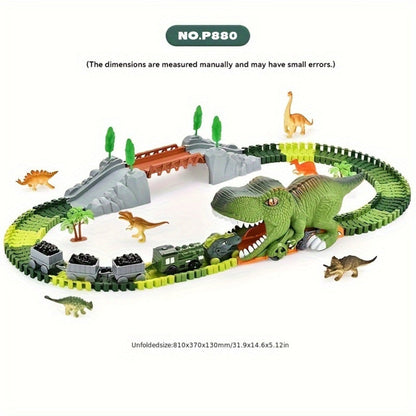 Electric Dinosaur Train Track Set 121pcs with the Listed Color, Size or Set Options for Everyday Use