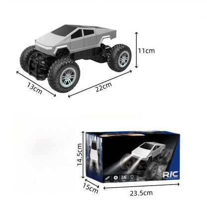 1:16 RC Monster Truck 2.4GHz 4WD Large Wheel Off-Road Pickup with LED Lights 45° Climb, Remote Control Car for Boys Kids