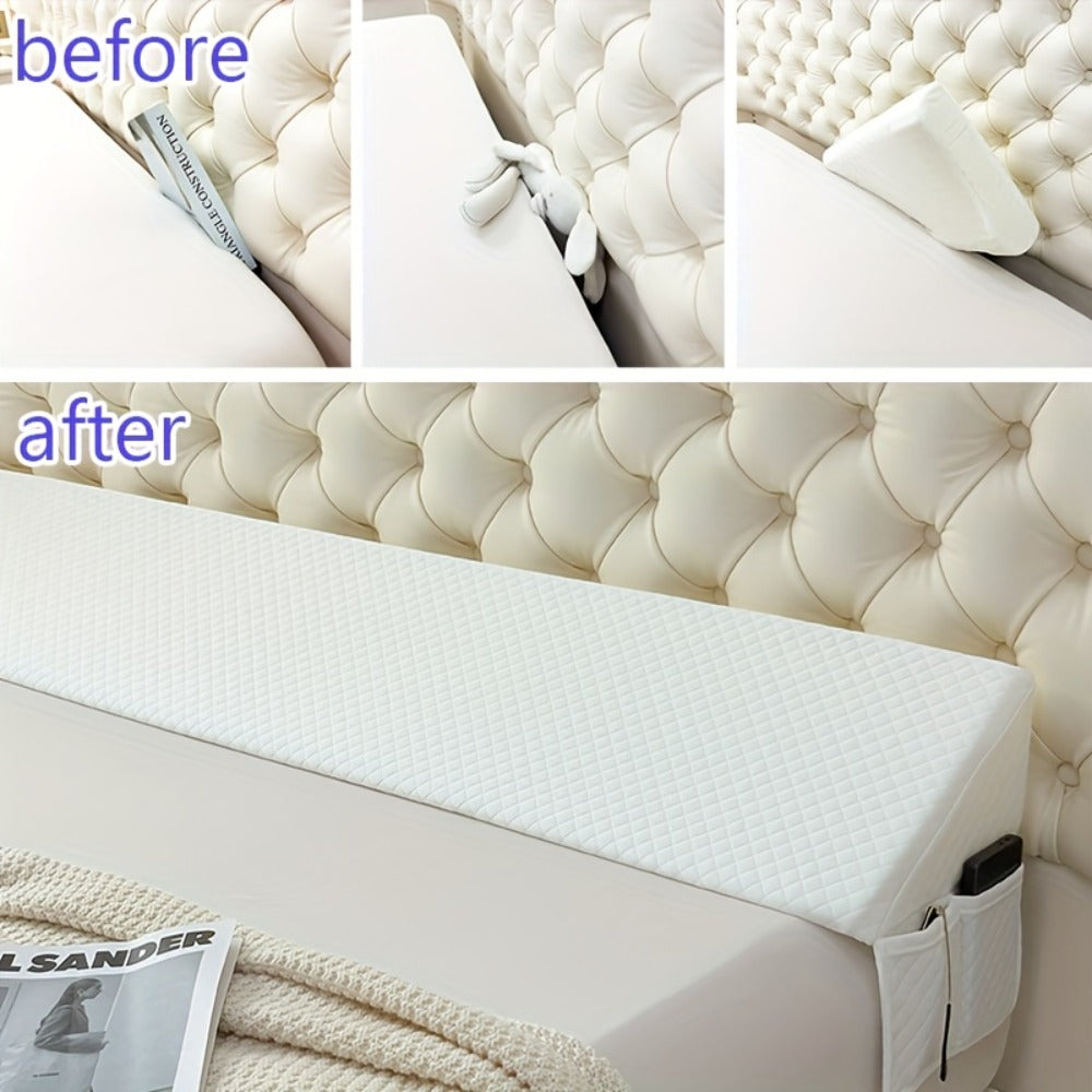 Bed Wedge Pillow Headboard Gap Filler Mattress Wedge Fills 0-7 Inch Gap Between Headboard for Entryways, Bedrooms and Living Spaces