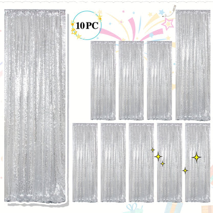 Sequin Backdrop Curtains 2FTx8FT Glitter Photography Background Panels for Party Wedding Birthday for an Everyday Personal Care Routine