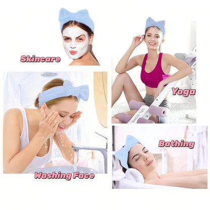Face Cleansing Brush Set 7pcs Spa Skincare Kit – Mask Brush Scrub Brush Detailing Brush Velvet Headband & Wash Bag