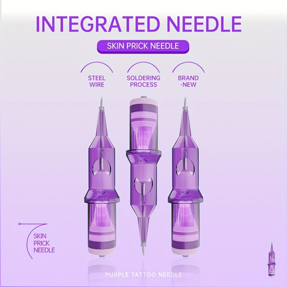 Disposable Tattoo Needles Mixed Size Sterilized RL RS M1 0.35mm, Safety Tattoo Needle Set for Tattoo Artists and Beginners