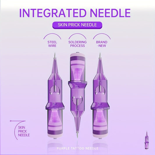 Disposable Tattoo Needles Mixed Size Sterilized RL RS M1 0.35mm, Safety Tattoo Needle Set for Tattoo Artists and Beginners