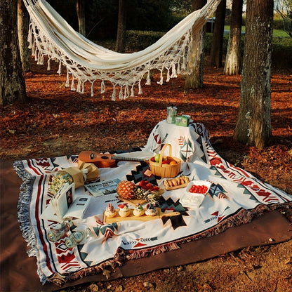 Picnic Blanket Bohemian | Camping Mat Tablecloth Sofa Blanket Indoor Outdoor Universal Carpet