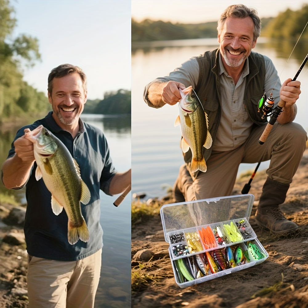 Fishing Lures Kit 66 / 95 / 189 Pcs – Complete Tackle Bait Set for Freshwater & Saltwater Bass Trout Fishing
