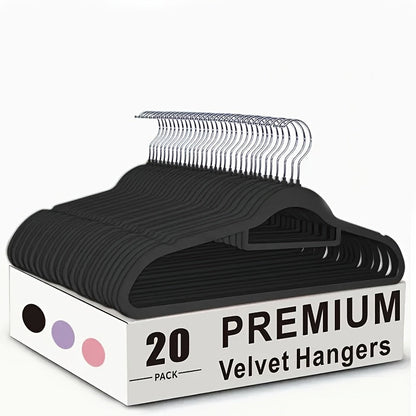 Velvet Hangers Non-Slip Slim Space Saving Clothes Hangers, Premium Flocked Suit Hangers for Closet Organization
