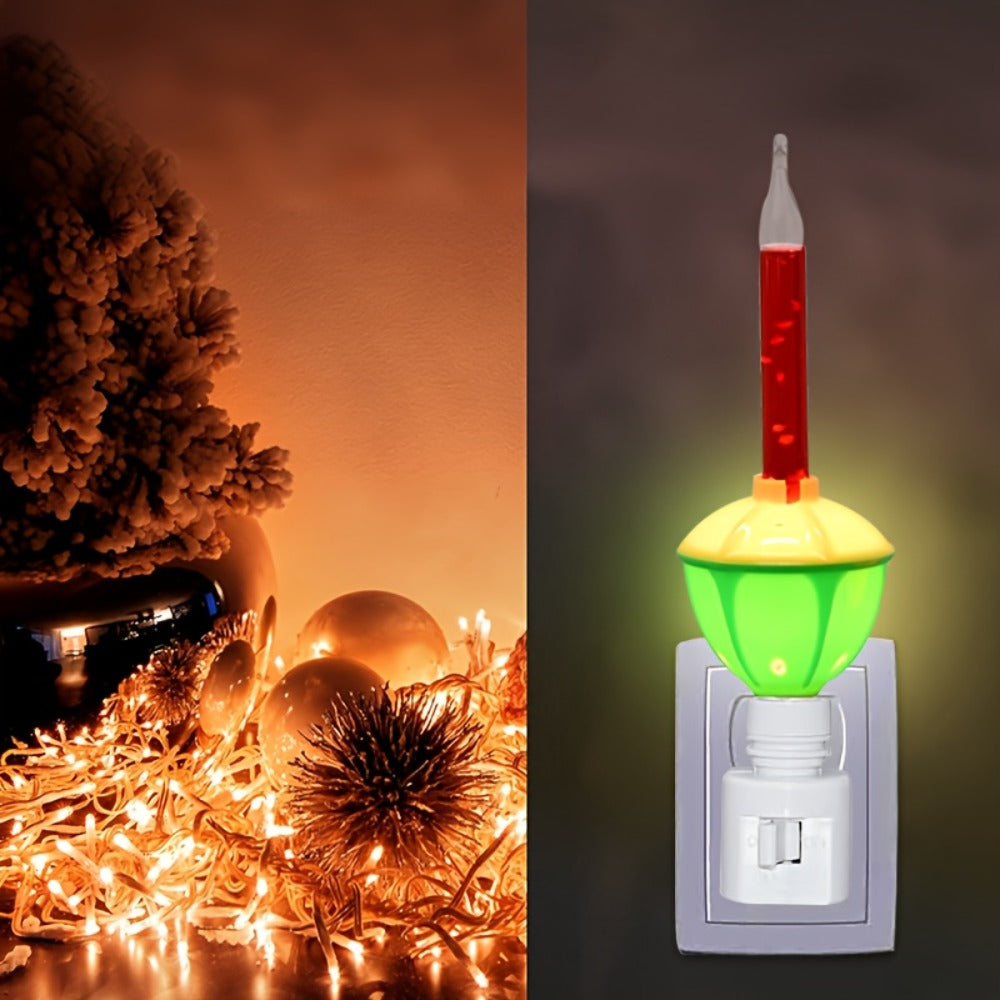 Christmas Bubble Lights 2 Pack Traditional Multi-Color Bubble Liquid Night Lights Plug-In for Entryways, Bedrooms and Living Spaces