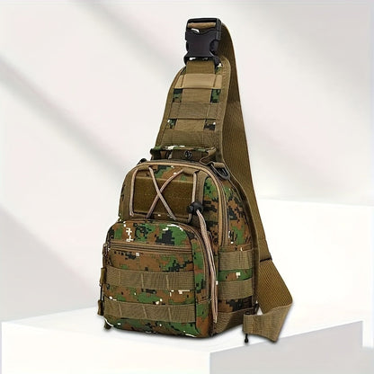 Compact Tactical Sling Backpack with Flag-Patch and Camo Options across Six Complete Checkout Styles