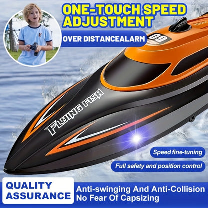 RC Speedboat 30KM/H with LED Night Navigation Lights with the Listed Color, Size or Set Options for Everyday Use