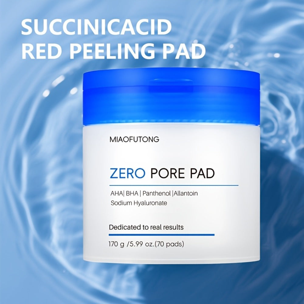 Exfoliating Cleansing Pads with Hyaluronic Acid & Rose Water 70 Count - Dual-Texture Deep for Bath Time, Home Spa and Personal Care