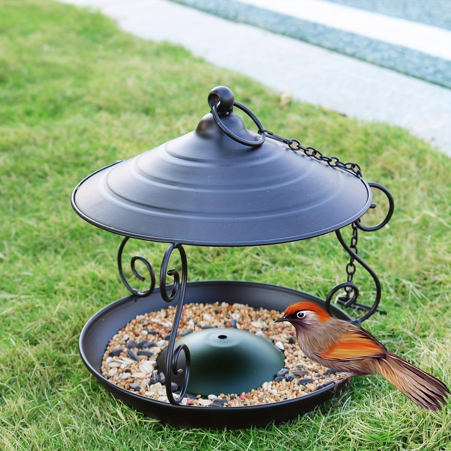 Bird Feeder, Hanging Metal Outdoor Garden Yard Decor Bird Lover Gift for Garden, Yard and Pest Management