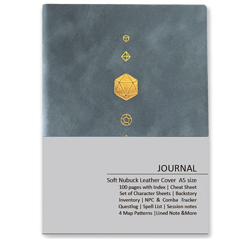 DnD Campaign Journal for D&D 5e & 5R Players, RPG Notebook with Character Sheets, Spell Tracker, Quest Log