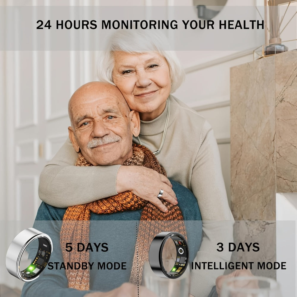 Smart Ring Fitness & Health Tracker for Men & Women, Heart Rate, Sleep, Steps, Calories, Body Temp & HRV Monitoring