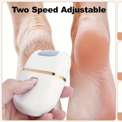 Electric Callus Remover Rechargeable Foot Grinder with 3 Replacement Heads 2 Speed Settings IPX5 Waterproof USB Charging Portable Pedicure