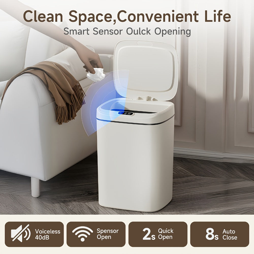 Motion Sensor Trash Can Touchless, Smart Hands-Free Trash Bin with Sealing Lid & Odor-Blocking Technology