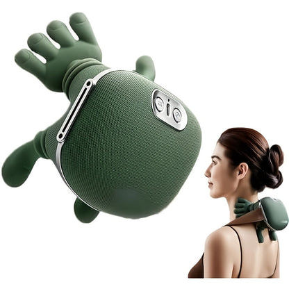 Portable Electric Neck & Shoulder Massager, Japanese-Style Acupressure 3D Kneading with Heat, Deep Tissue for Back